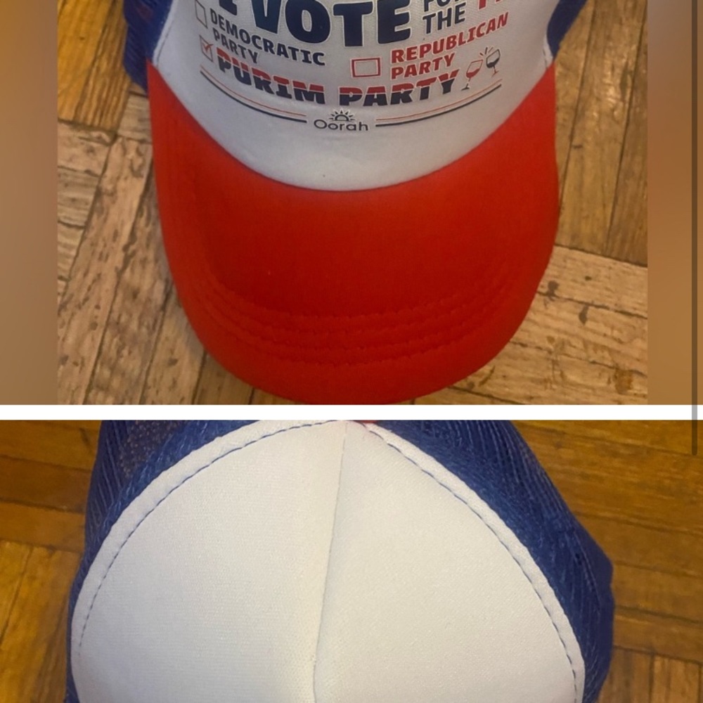 Purim trucker Red and Blue hipster Hat